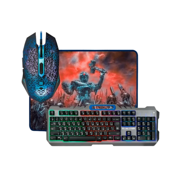 Набор клавиатура+мышь+коврик проводной Defender MKP-013L Killing Storm игровой (1/10)