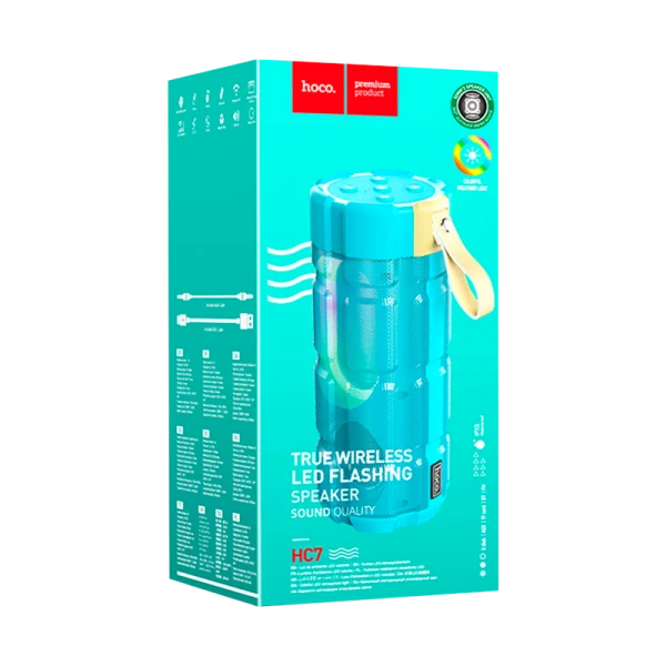 Портативная колонка HOCO HC7 bluetooth 5.0 microSD голубой (1/30)