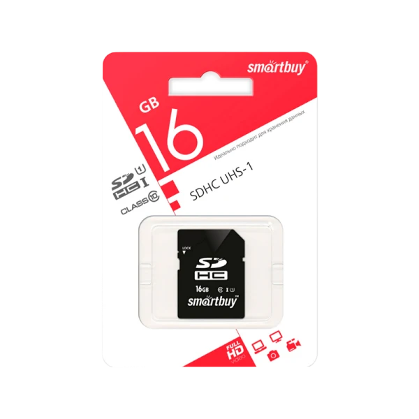 Карта памяти SD Smartbuy 16GB Class10 10 МБ/сек