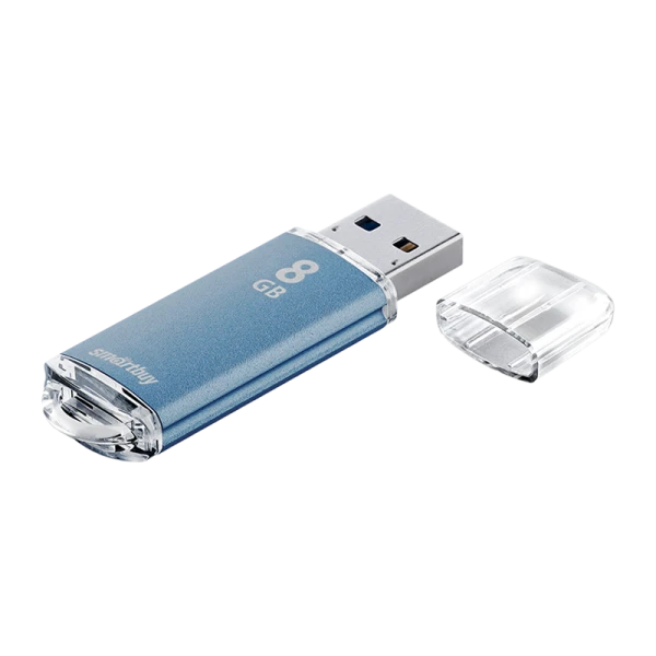 Флеш-накопитель Smartbuy V-Cut 8GB USB2.0 пластик синий