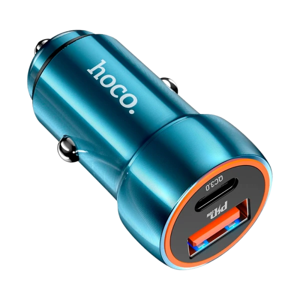 Автомобильное З/У HOCO Z46 USB 3.0A синий сапфир (1/12/120)