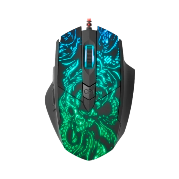 Мышь проводная Defender GM-650L Titan игровая USB RGB красный (1/40)