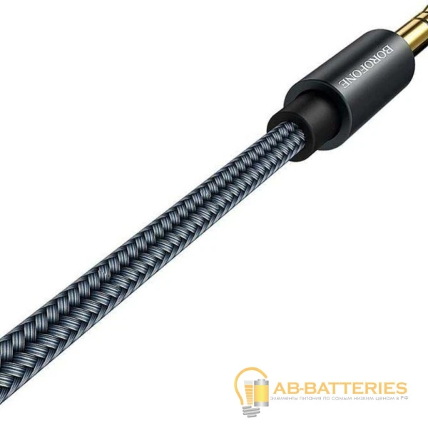 Кабель AUX Borofone BL1 Jack 3.5mm (m)-Jack 3.5mm (m) 1.0м TPE черный (1/50/200)