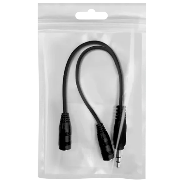 Переходник AUX Defender Jack 3.5mm (m)-2xJack 3.5mm (f) силикон черный (1/10/100)