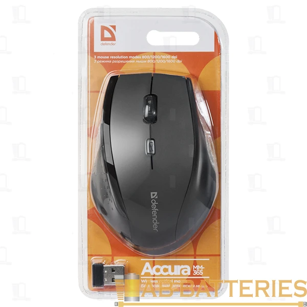 Мышь беспроводная Defender MM-365 Accura классическая USB черный (1/40)
