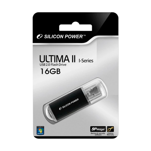 Флеш-накопитель Silicon Power Ultima II 16GB USB2.0 пластик черный