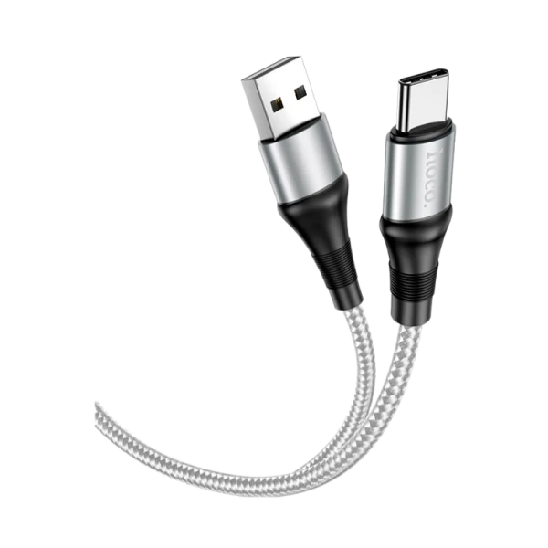 Кабель HOCO X50 USB (m)-Type-C (m) 1.0м 3.0A нейлон серый (1/31/310)