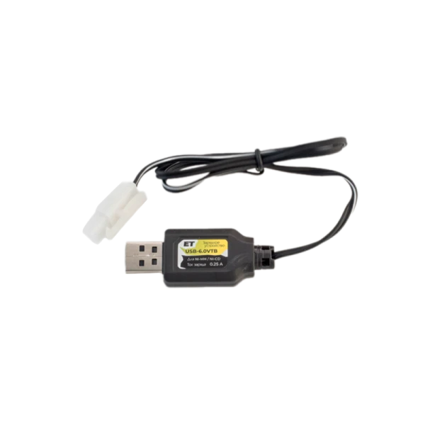 Зарядное устройство ET USB-6.0VTB тамия большая, 250мА, для сборок 6В