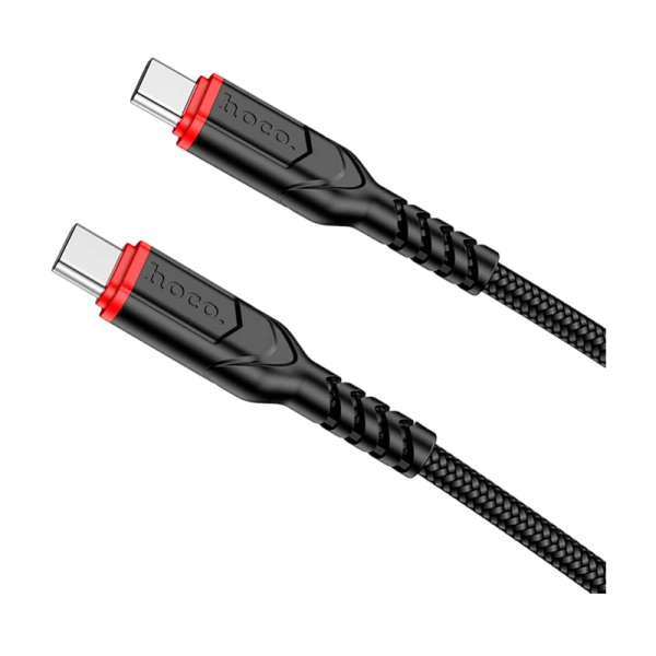 Кабель HOCO X59 Type-C (m)-Type-C (m) 2.0м 3.0A нейлон черный (1/33/330)