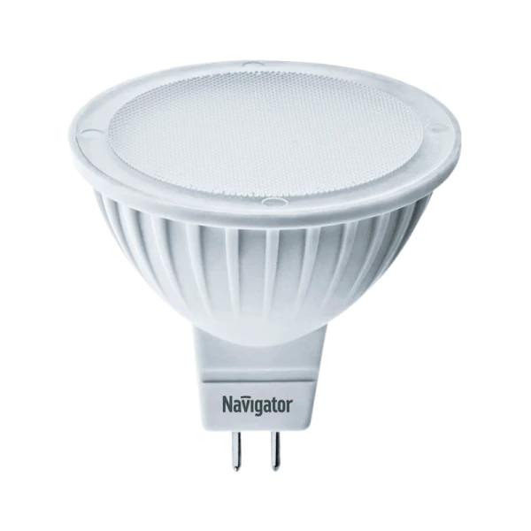 Лампа светодиодная Navigator MR16 GU5.3 1.6W 3000К 12V софит прозрачная (1/10/200)