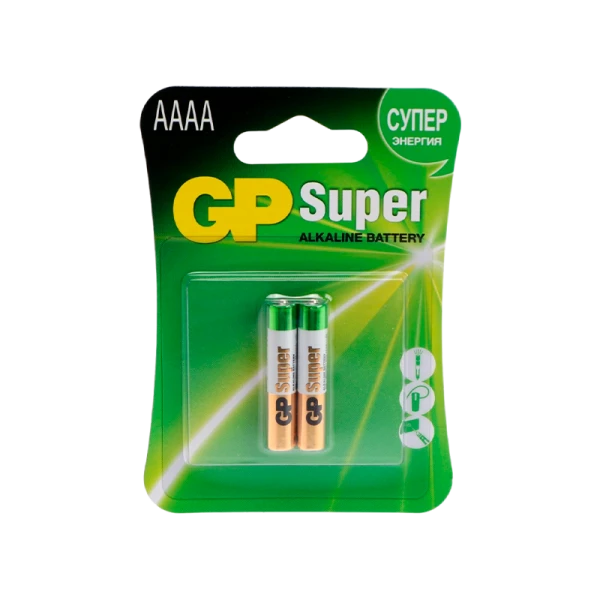 Батарейка GP Super AAAA/25A/LR61/LR8D425 BL2 Alkaline 1.5V (2/20/160)