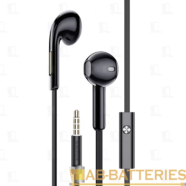 Наушники вставные Borofone BM55 с микр. черный (1/76/304)