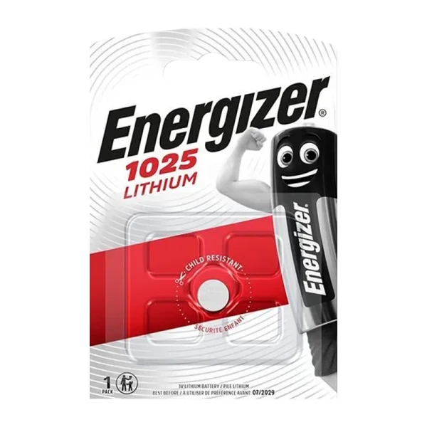 Батарейка Energizer CR1025 BL1 Lithium 3V (1/10/140)