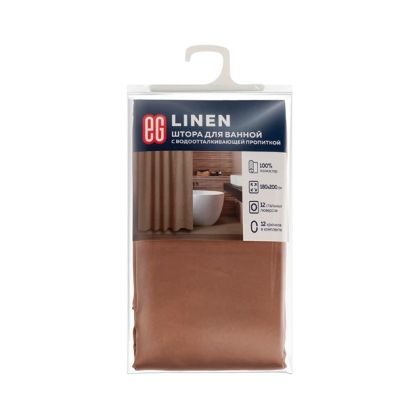 ЕГ LINEN Штора для ванной Бежевый (1/12)