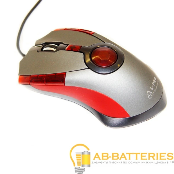 Мышь проводная L-PRO HV-M307 игровая USB красный серый (1/24)