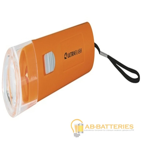 Фонарь универсальный Ultraflash 917-ТН 1W 1LED от батареек IP5 оранжевый (1/24)