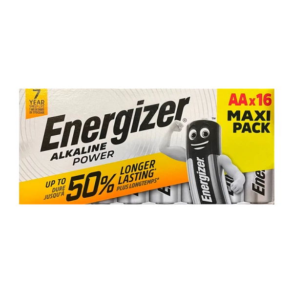 Батарейка Energizer Alkaline power LR6 AA BOX16 Alkaline 1.5V (16/192/4224/29568)