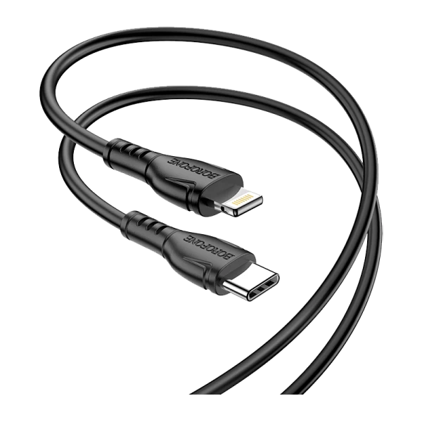 Кабель Borofone BX51 Lightning (m)-Type-C (m) 1.0м 2.4A ПВХ черный (1/360)