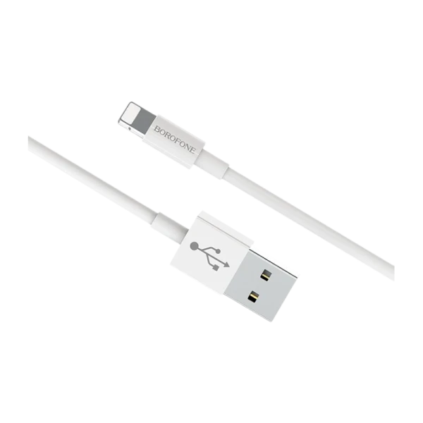 Кабель Borofone BX22 USB (m)-Lightning (m) 1.0м 2.0A ПВХ белый (1/648)