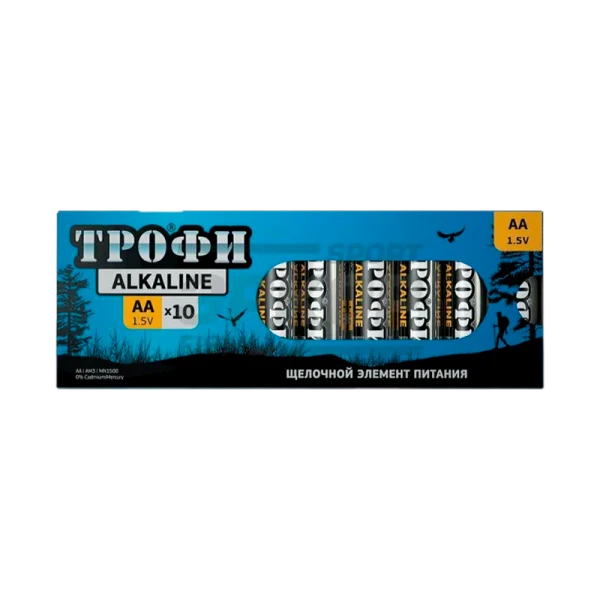 Батарейка Трофи LR6 AA BOX10 Alkaline 1.5V (10/300/18900)