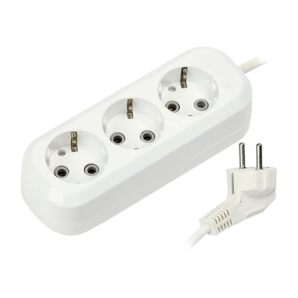 Удлинитель Smartbuy 3р.С/З 16A 5.0м белый (1/40)