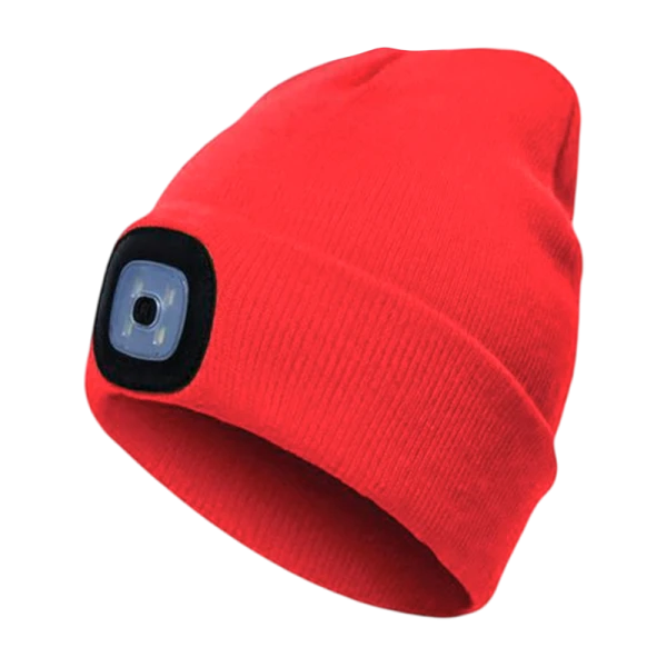 Шапка с фонарём КОСМОС красная