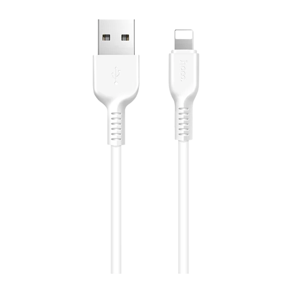 Кабель HOCO X13 USB (m)-Lightning (m) 1.0м 2.4A ПВХ белый (1/36/360)