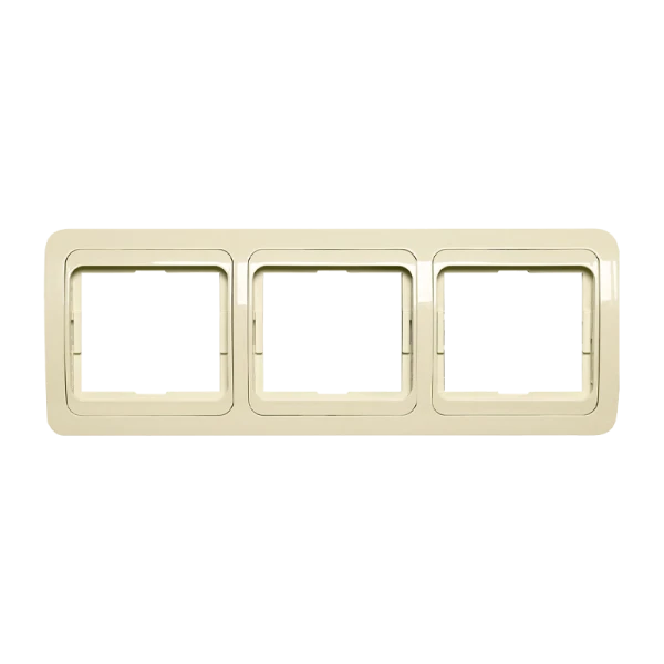 Рамка Smartbuy3-местная горизонтальная бежевая "Марс"
