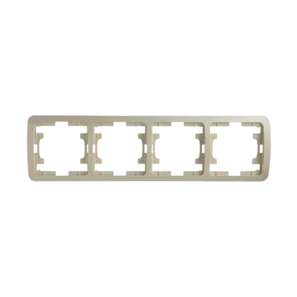 Рамка Makel Mimoza 4пост. кремовый 32039 (1/25)