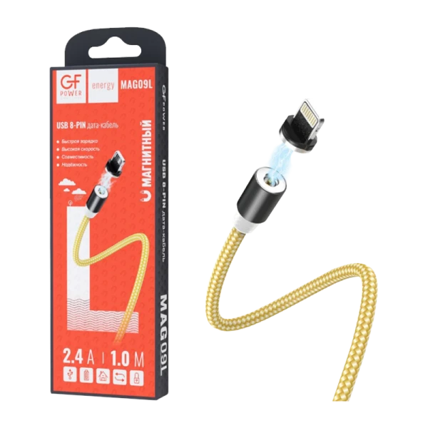 Кабель GFPower 02M USB (m)-microUSB (m) 1.0м 2.4A нейлон золотой (1/200/800)
