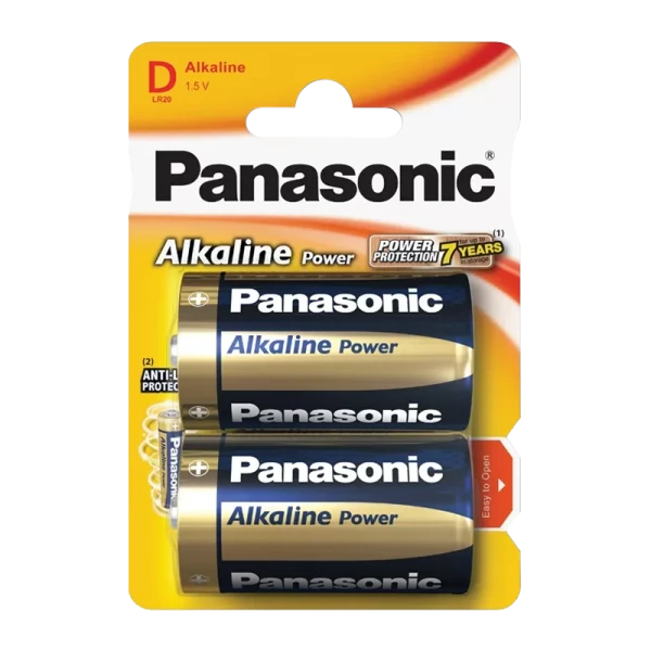 Батарейка Panasonic Power LR20 D BL2 Alkaline 1.5V (2/24/120)