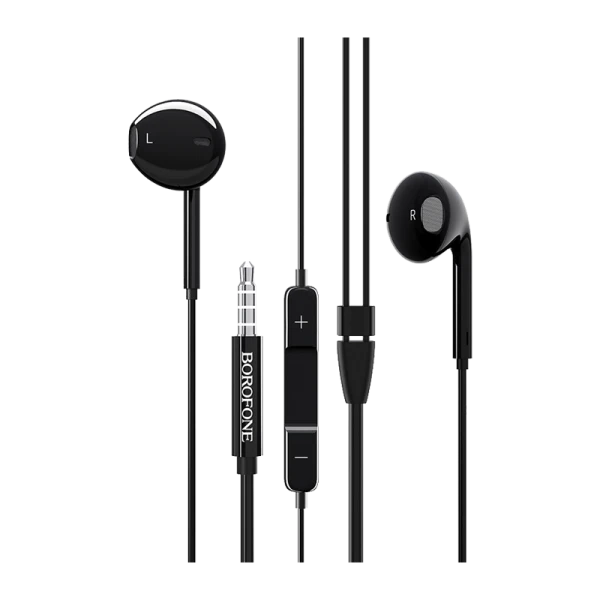 Наушники вставные Borofone BM30 с микр. черный (1/60/240)