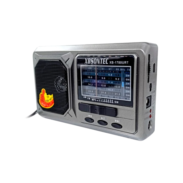 Радиоприемник XBSONTEC XB-1780URT пластик microSD USB/Jack3.5 серый (1/40)