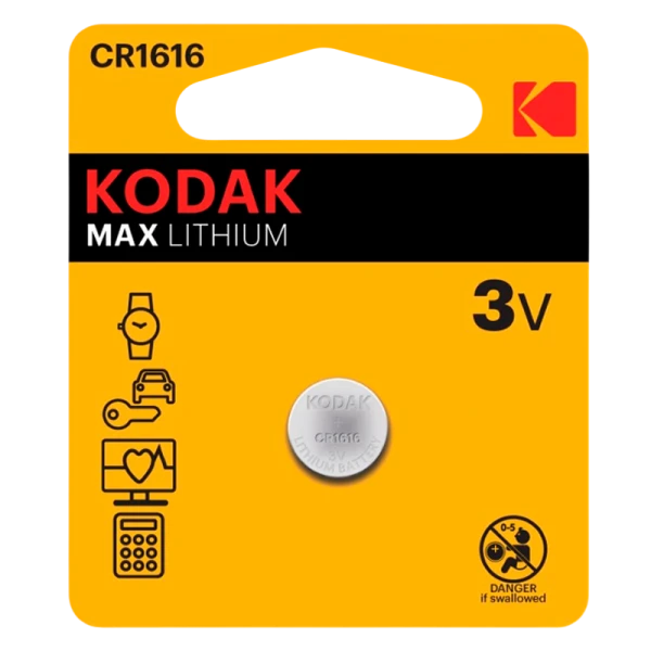 Батарейка Kodak MAX CR1616 BL1 Lithium 3V (1/60/240/50400)