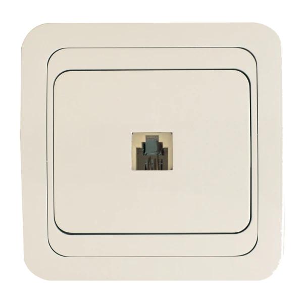 Розетка телефонная Makel Mimoza 1гн. кремовый 25014 (1/12)