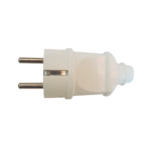 Вилка электрическая Прогресс С/З белый (1/30/300)