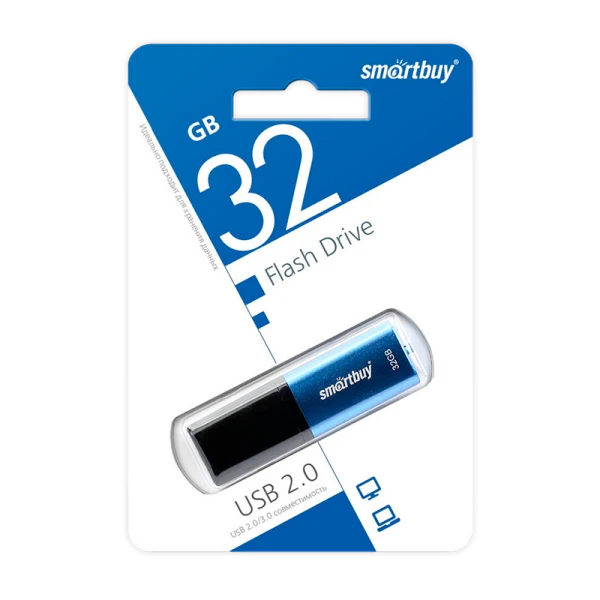 Флеш-накопитель Smartbuy X-Cut 32GB USB2.0 пластик голубой