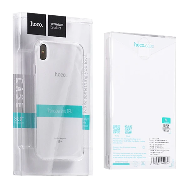 Чехол HOCO Light series TPU case for iPhone X Прозрачный