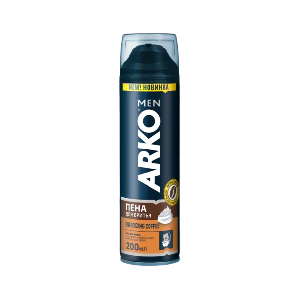 Пена для бритья Arko ENERGIZING COFFEE (с экс. кофейных зерен) 200мл (1/24)