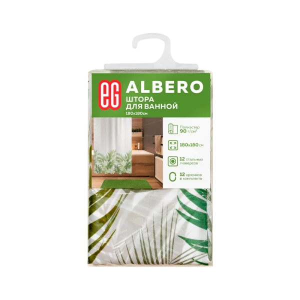 ЕГ Albero Штора для ванной 180x180 см (1/12)