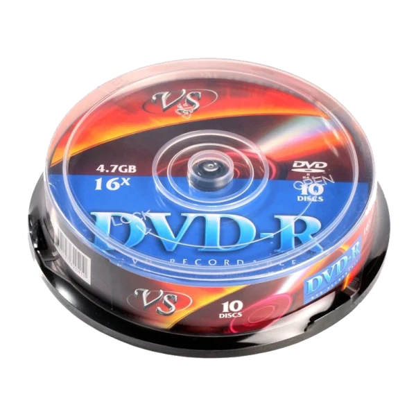 Диск DVD-R VS Inkjet print 4.7GB 16x 10шт. cake box (10/200)