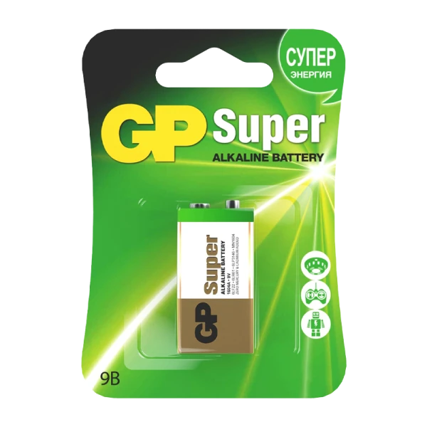 Батарейка GP Super Крона 6LR61 BL1 Alkaline 9V (1/10/200)