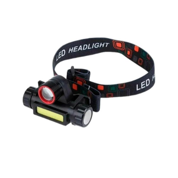 Фонарь налобный Без бренда YYC 101/ HT 665 от батареек power bank черный