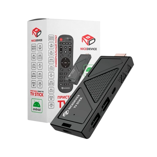 СМАРТ ТВ-приставка Selenga TV STICK Android 10 FulHD черный