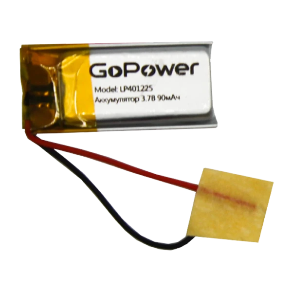 Аккумулятор Li-Pol GoPower LP401225 PK1 3.7V 90mAh с защитой (1/250)