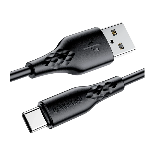 Кабель Borofone BX48 USB (m)-Type-C (m) 1.0м 3.0A ПВХ черный (1/360)