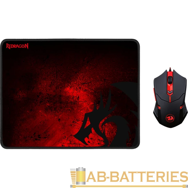 Набор мышь+коврик проводной Defender M601BA игровой черный (1/20)