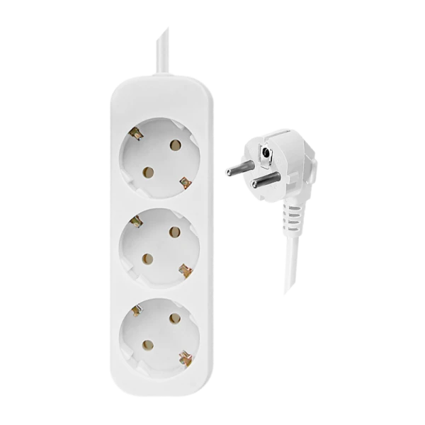 Удлинитель Defender E318 3р.С/З 10A 1.8м ПВС 3x1мм² белый (1/30)