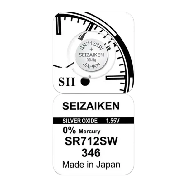 Батарейка SEIZAIKEN 346 (SR712SW) Silver Oxide 1.55V (1/10/100/1000)