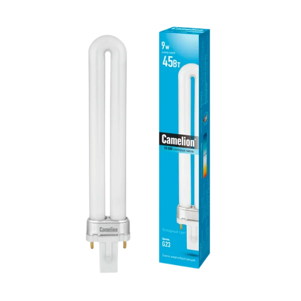 Лампа энергосберегающая Camelion T4 G23 9W 4200К 220-240V U-образная (1/5/50/200)